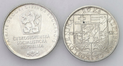Czechosłowacja. 20 i 25 koron 1937-1938 – 2 szt