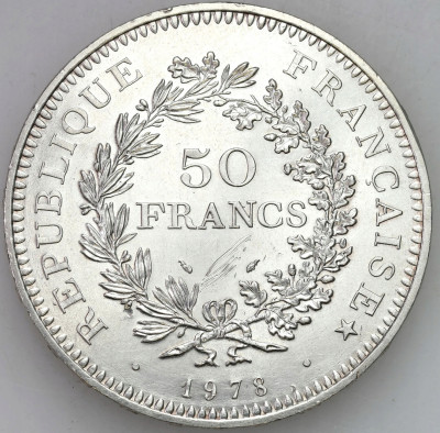 Francja, 50 franków 1978 Herkules – SREBRO