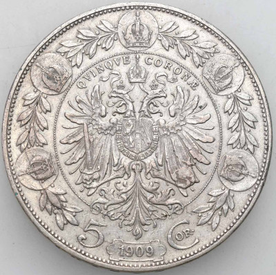 Austria, Franciszek Józef I. 5 koron 1909, Wiedeń