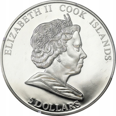 Wyspy Cooka. 5 dolarów 2007, Meteoryt – SREBRO