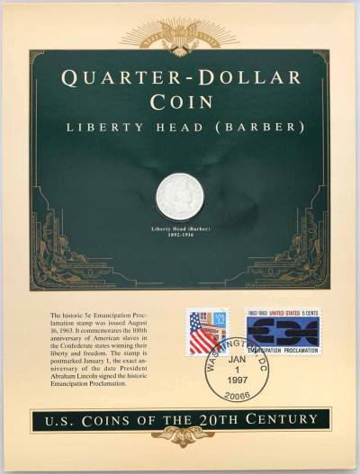 USA. 1/4 dolara Liberty 1904 Barber – SREBRO