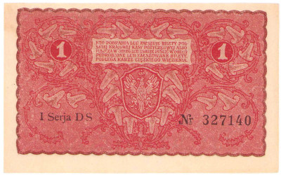 1 marka polska 1919 seria I-DS.