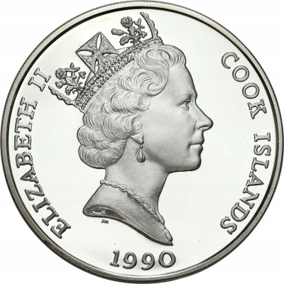 Wyspy Cooka 50 dolarów, 1990 koala - SREBRO