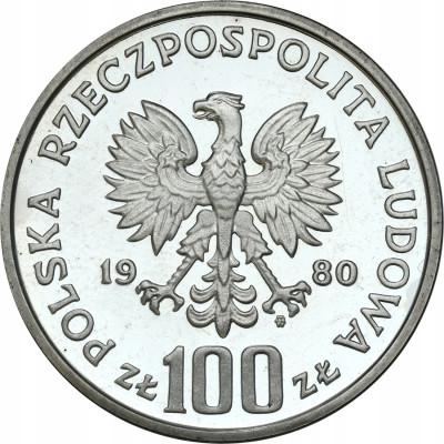 100 złotych 1980 Głuszec Ochrona Środowiska SREBRO