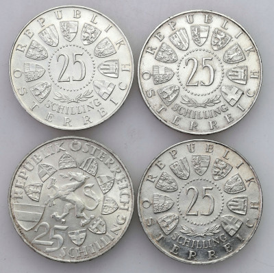 Austria, 25 szylingów 1958-1962 - 4 szt