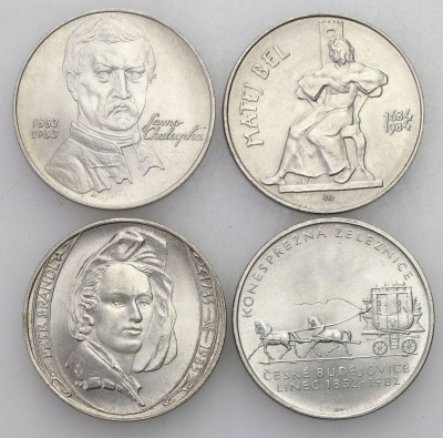 Czechosłowacja 100 koron 1982-1984. SREBRO – 4 szt