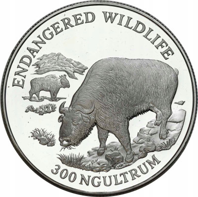 Bhutan 300 ngultrum, 1993 - takin - SREBRO