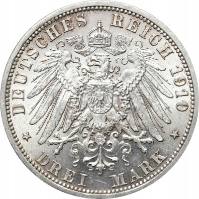 Niemcy, 3 marki 1910 A, Berlin - PIĘKNE