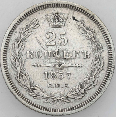 Rosja, Aleksander II 25 kopiejek 1857 Petersburg