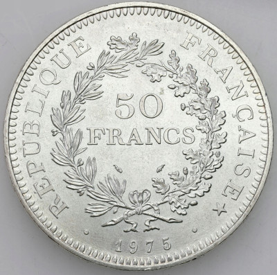 Francja - 50 Franków 1975 Herkules - SREBRO