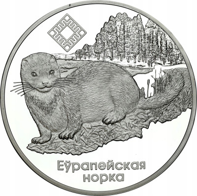 Białoruś 20 Rubli 2006 norka – SREBRO