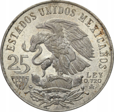 Meksyk. 25 peso 1968 Igrzyska XIX Olimpiady–SREBRO