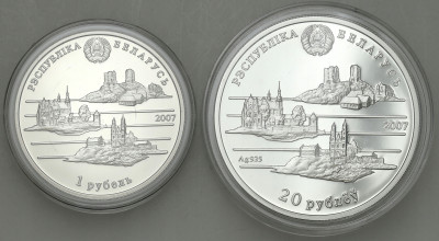 Białoruś 1 + 20 Rubli 2007 Napoleon Orda - zestaw