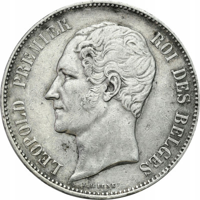 Belgia. 5 franków 1865 Leopold - SREBRO
