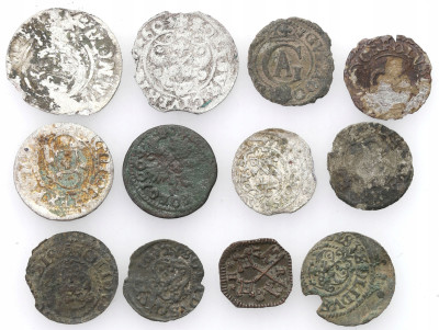 Polska XVII wiek, zestaw 12 monet