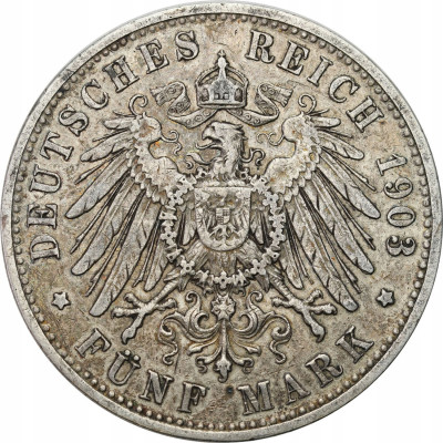 Niemcy - Bawiaria, 5 Marek 1903 D - SREBRO