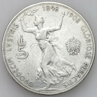 Austria, Franciszek Józef I. 5 koron 1908, Wiedeń