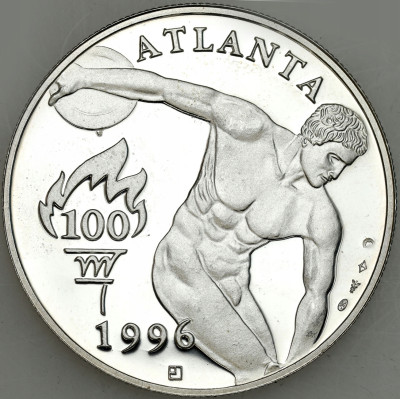 Francja - 100 franków Atlanta 1996 - SREBRO