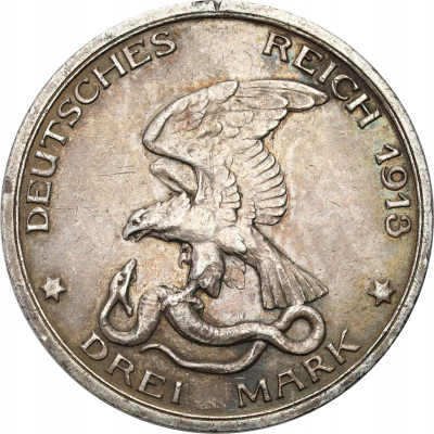 Niemcy - Prusy 3 marki 1913 Berlin – SREBRO