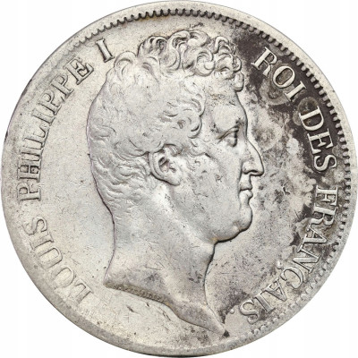 Francja - 5 Franków Luis Philippe 1831 MM - SREBRO