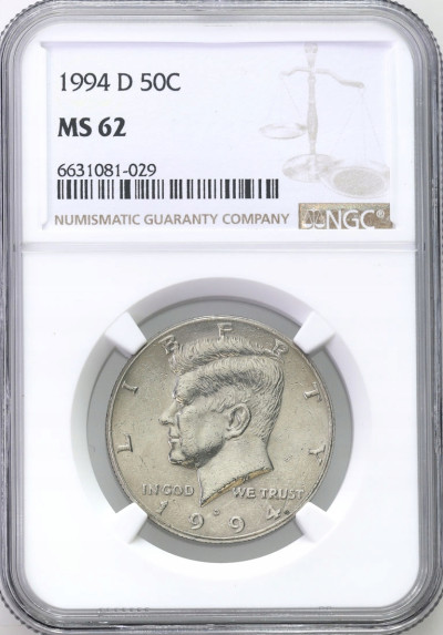 1/2 dolara (50 centów) D 1994 NGC MS62