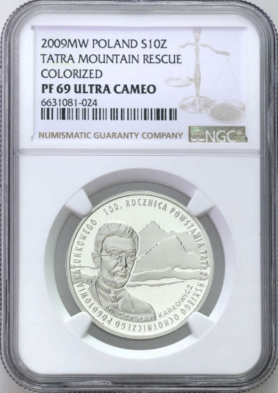 10 złotych 2009 TOPR - NGC PF69 ULTRA CAMEO