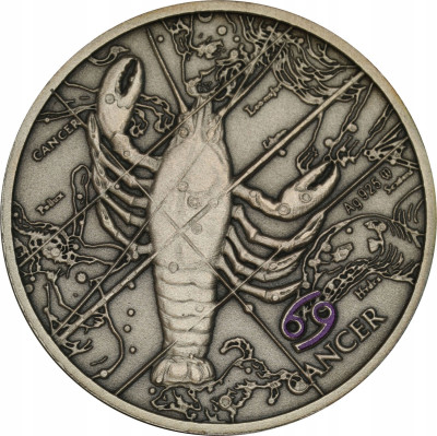 Polska. Medal. Znaki Zodiaku – Rak SREBRO
