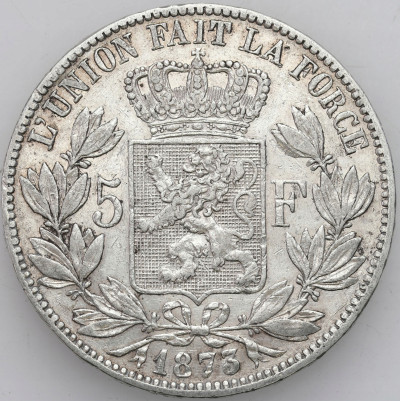Belgia - 5 Franków 1873 - SREBRO