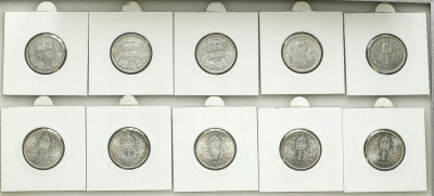 Austria 1 korona 1893-1915. RÓŻNE, SREBRO – 10 szt