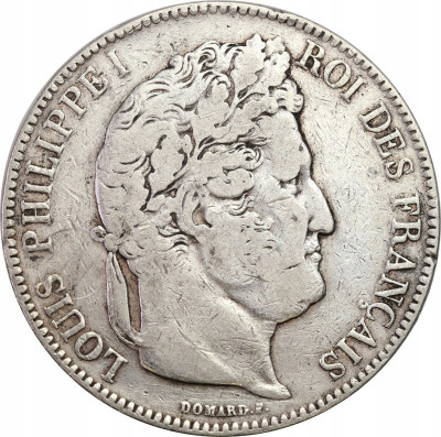 Francja 5 Franków 1842 Louis Philippe B - SREBRO
