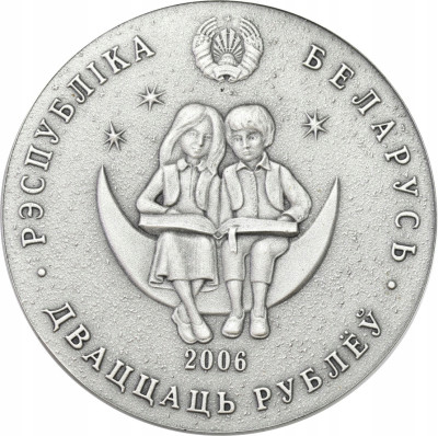 Białoruś 20 Rubli 2006 baśnie 1001 nocy - SREBRO