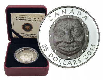 Kanada 25 $ dolarów 2013 Maska – SREBRO