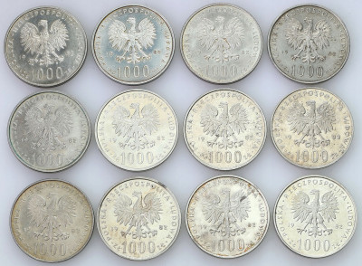 Polska - 1000 złotych 1982-33 - 12 sztuk - SREBRO
