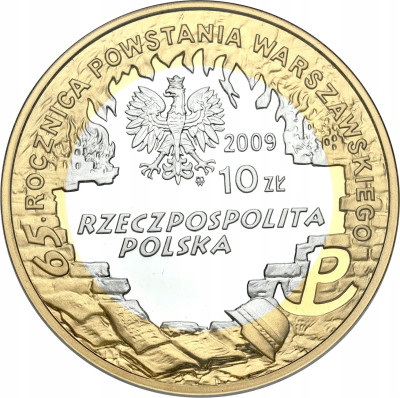 III RP. 10 złotych 2009 K. Baczyński - GCN PR70
