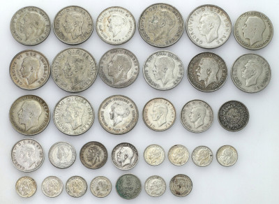 Świat - zestaw monet 32 sztuk - SREBRO