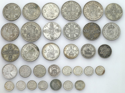 Świat - zestaw monet 32 sztuk - SREBRO