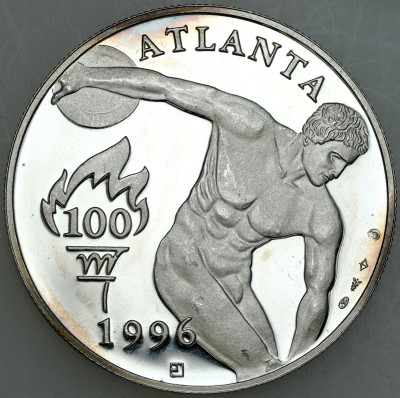 Francja - 100 Franków 1996 Atlanta - SREBRO