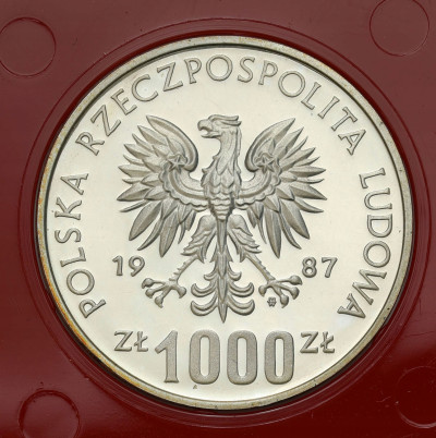 K. Wielki - półpostać 1000 zł 1987 PRÓBA - SREBRO