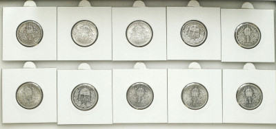 Austria 1 korona 1901-1916. RÓŻNE, SREBRO – 10 szt