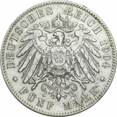Niemcy, Hamburg. 5 marek 1904 J – SREBRO