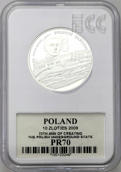 III RP. 10 złotych 2009 TOPR - GCN PR70- SREBRO