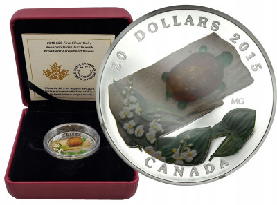 Kanada 20 dolarów 2015 żółw
