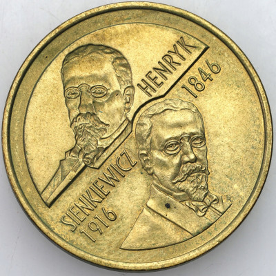 III RP. 2 złote 1996 Henryk Sienkiewicz – RZADKIE