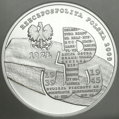 III RP. 10 złotych 2009 TOPR - GCN PR70- SREBRO