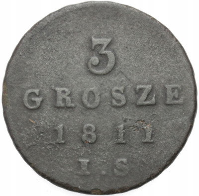 K. Warszawskie 3 grosze (trojak) 1811 IS Warszawa