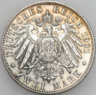 Niemcy, Prusy. 2 marki 1901, Berlin – PIĘKNE