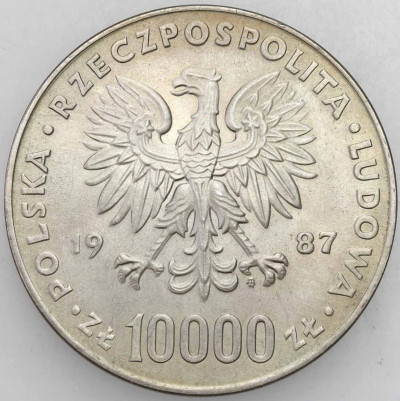PRL. 10.000 złotych 1987 Jan Paweł II SREBRO