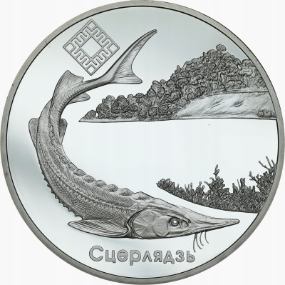 Białoruś. 20 rubli 2007 – Jesiotr – SREBRO