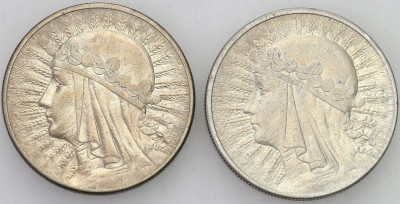 10 złotych Głowa Kobiety 1932-1933 – 2 sztuki