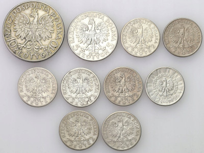 2 – 10 złotych 1932-1934 Głowa Kobiety 10 sztuk
